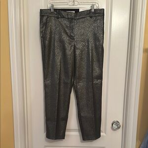 NWT Loft Metallic Riviera Slim Silver Pants.